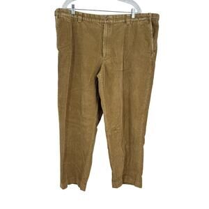 L.L. Bean Corduroy Pants Size 40 Tan Khaki Comfort Waist Straight Leg Casual